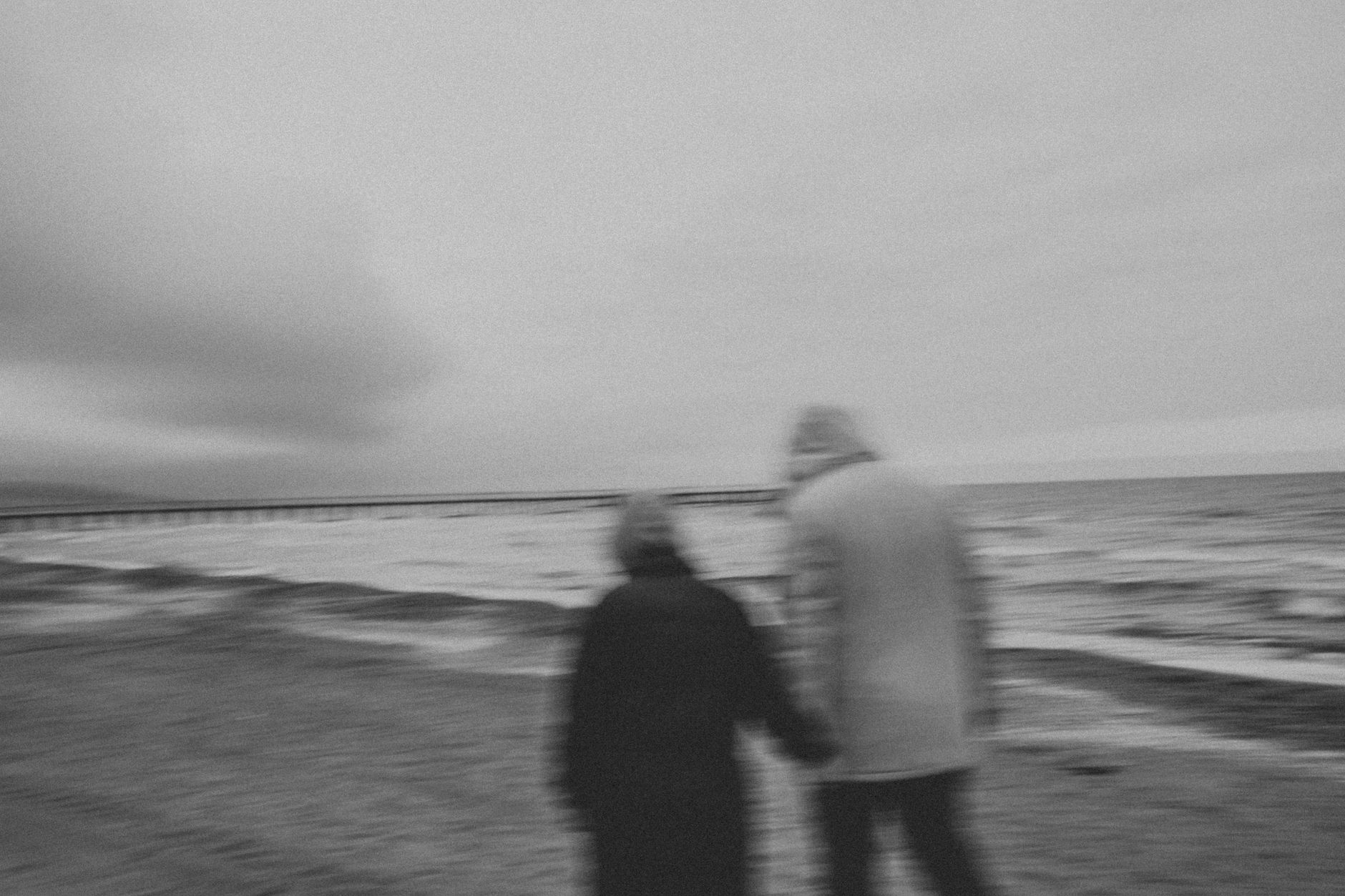 Two people walking together