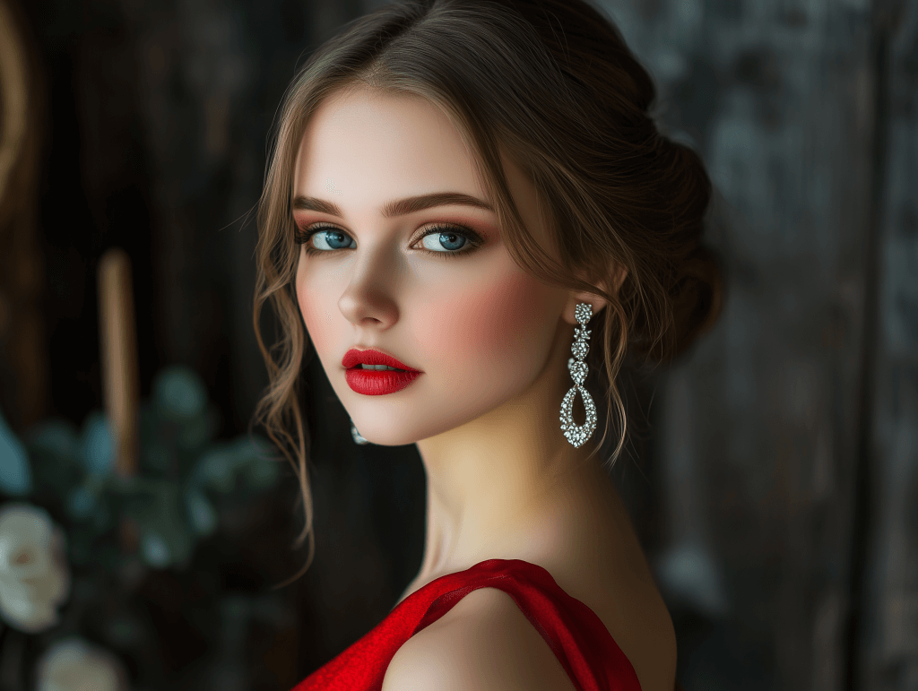 Best Gemstone for Earrings with Red Dress